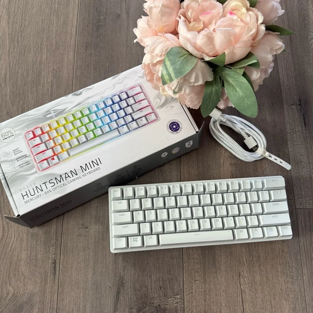 Razer Huntsman Mini 60% Mercury White RGB Keyboard